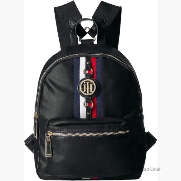 Mini Nylon Backpack with Adjustable Straps and Multiple Pockets